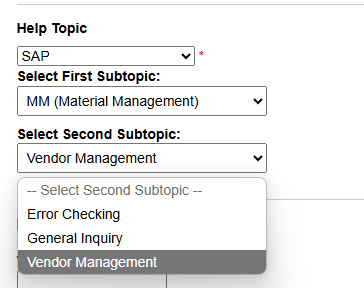 Help Topic Second Level